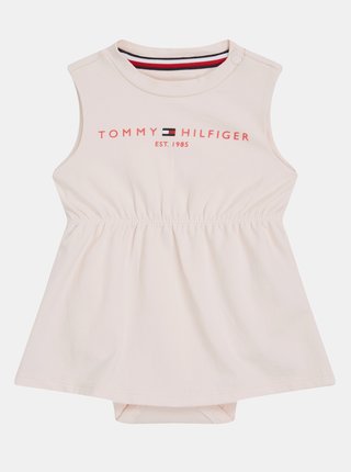Světle růžové holčičí šaty Tommy Hilfiger 