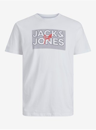 Bílé pánské tričko Jack & Jones Marius