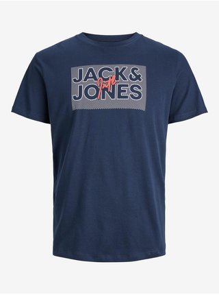 Tmavomodré pánske tričko Jack & Jones Marius