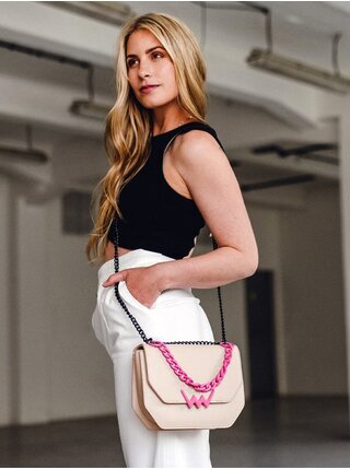 Růžovo-béžová dámská crossbody kabelka VUCH Zowie