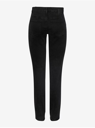 Čierne dámske straight fit džínsy Pieces Kesia