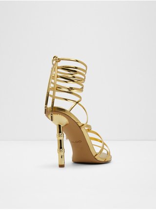 Dámské sandály na vysokém podpatku ve zlaté barvě ALDO Bamba Mirror 