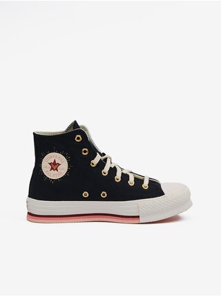 Černé holčičí kotníkové tenisky Converse Chuck Taylor All Star Eva Lift