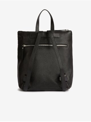 Černý dámský kožený batoh Geox Borsa