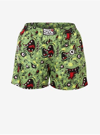 Zelené dámské vzorované trenýrky na spaní Styx zombie  