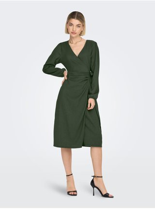 Zelené dámske zavinovacie šaty ONLY Merle