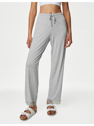 Světle šedý dámský spodní díl pyžama Marks & Spencer 