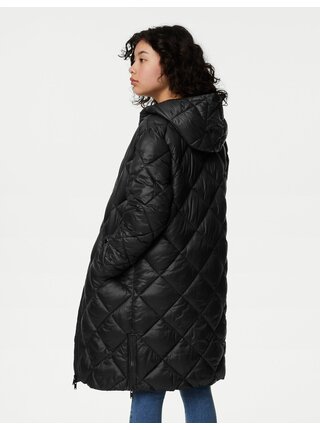 Čierny dievčenský prešívaný kabát Marks & Spencer