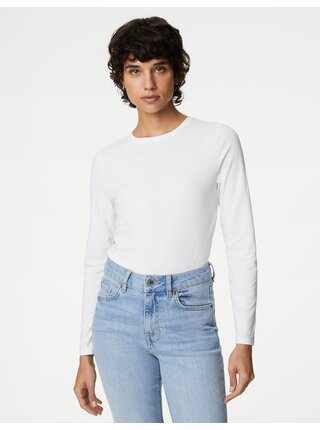 Bílé dámské basic tričko Marks & Spencer  
