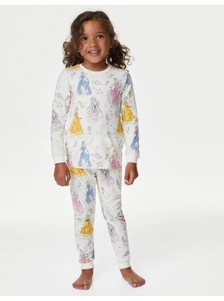 Krémové dievčenské pyžamo s motívom Disney Princess Marks & Spencer
