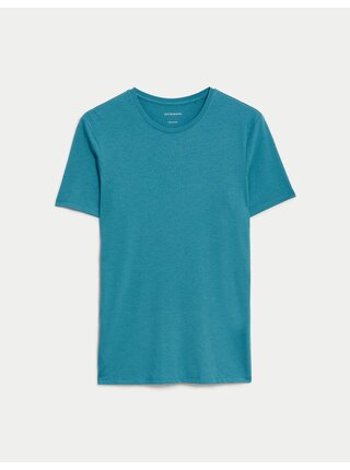 Modré pánské basic tričko Marks & Spencer  