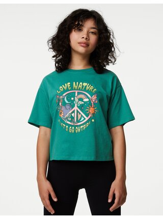 Zelené holčičí tričko Marks & Spencer