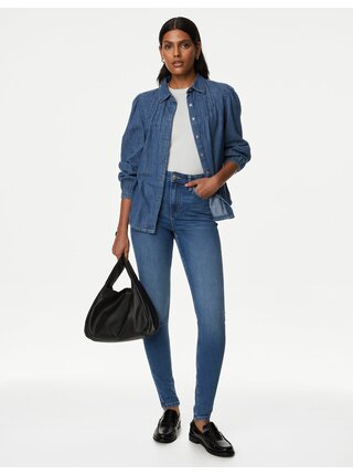 Modré dámské skinny fit džíny Marks & Spencer