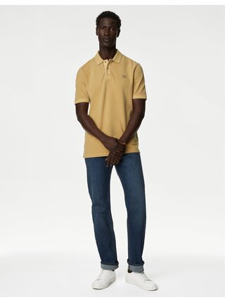 Béžové pánske polo tričko Marks & Spencer