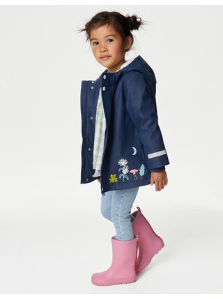 Tmavě modrá holčičí nepromokavá bunda Marks & Spencer 