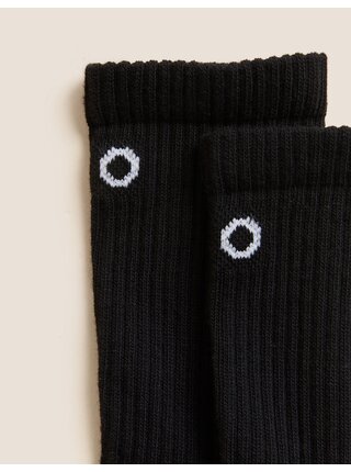 Sada pěti párů dámských ponožek v černé barvě Marks & Spencer 