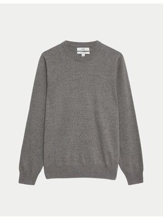 Sivý pánsky basic sveter Marks & Spencer