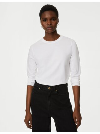Bílé dámské basic tričko Marks & Spencer 