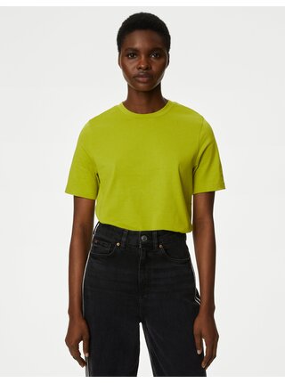 Svetlozelené dámske basic tričko Marks & Spencer 