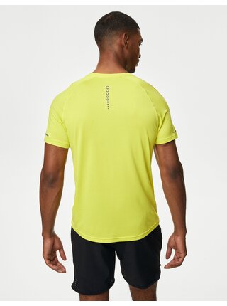 Neonově zelené pánské rychleschnoucí sportovní tričko Marks & Spencer 