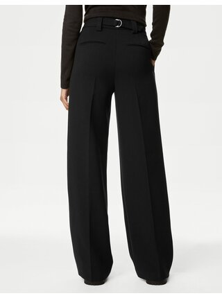 Čierne dámske široké nohavice Marks & Spencer 