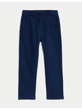 Tmavě modré klučičí kalhoty Marks & Spencer  