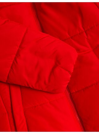 Červená dámska zimná prešívaná bunda Marks & Spencer