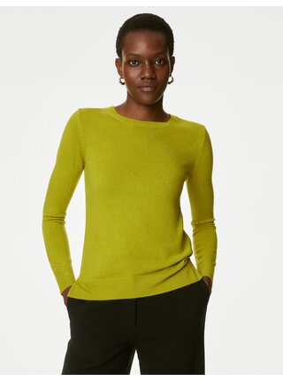 Světle zelený dámský svetr Marks & Spencer  
