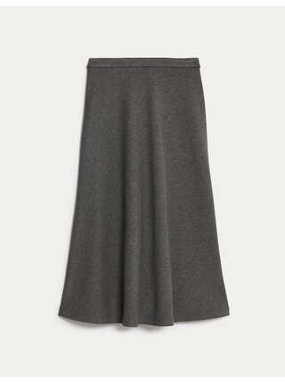 Tmavosivá dámska midi sukňa Marks & Spencer