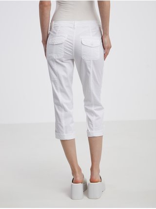 Bílé dámské tříčtvrteční kalhoty CAMAIEU