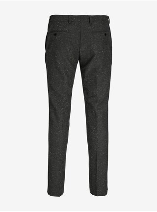 Tmavě šedé pánské kalhoty s příměsí vlny Jack & Jones Franco