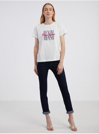 Bílé dámské tričko Pepe Jeans Camille