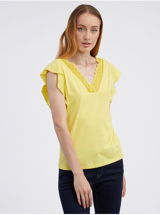 Žlté dámske tričko CAMAIEU