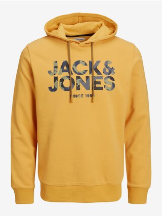 Hořčicová pánská mikina s kapucí Jack & Jones James