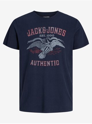 Tmavomodré pánske tričko Jack & Jones Fonne
