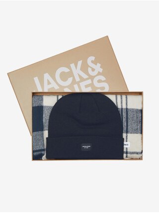 Sada pánskej čiapky a šály v tmavo modrej farbe Jack & Jones Frost
