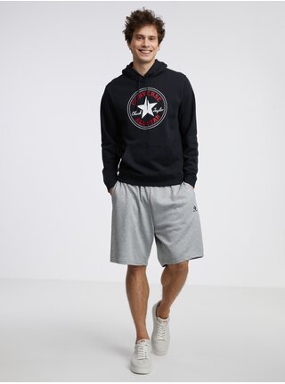 Černá unisex mikina s kapucí Converse