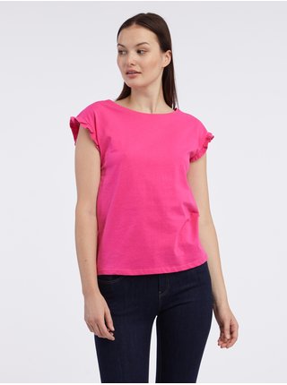 Tmavo ružové dámske tričko ORSAY