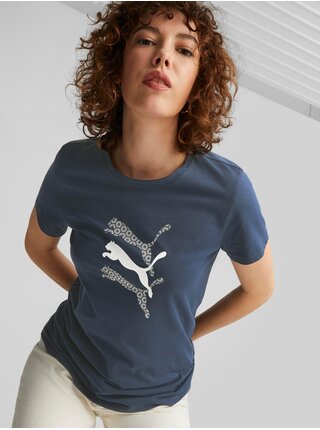 Tmavomodré dámske tričko Puma Laser Cut