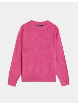 Tmavo ružový dámsky basic sveter Marks & Spencer 
