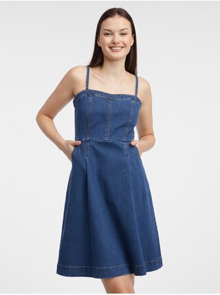 Tmavě modré dámské džínové šaty ORSAY