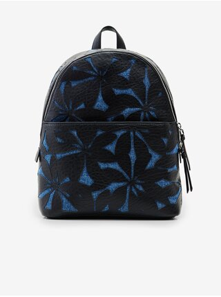 Modro-černý dámský vzorovaný batoh Desigual Onyx Mombasa Mini