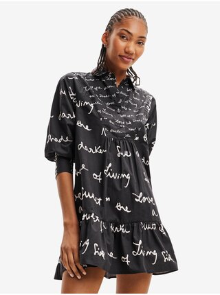 Černé dámské vzorované šaty Desigual Salton