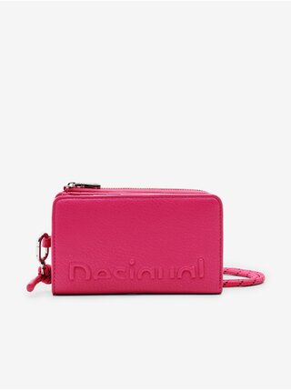 Tmavě růžová dámská peněženka s popruhem Desigual Emma 2.0