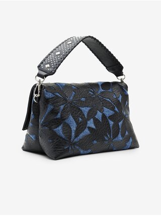 Modro-čierna dámska vzorovaná kabelka Desigual Onyx Venecia 2.0