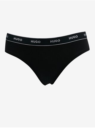 Sada tří dámských kalhotek v černé a bílé barvě Hugo Boss