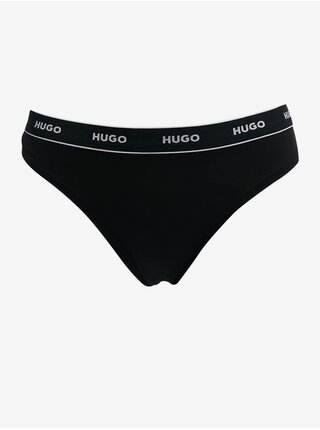 Sada tří dámských tang v černé barvě Hugo Boss