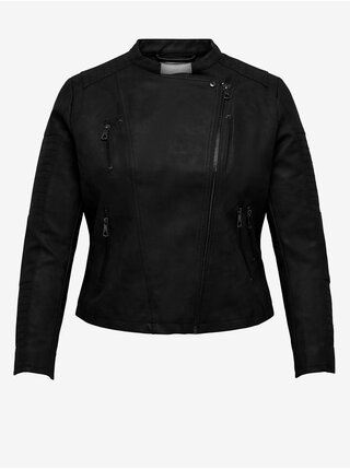Čierna dámska koženková bunda ONLY CARMAKOMA New Avana