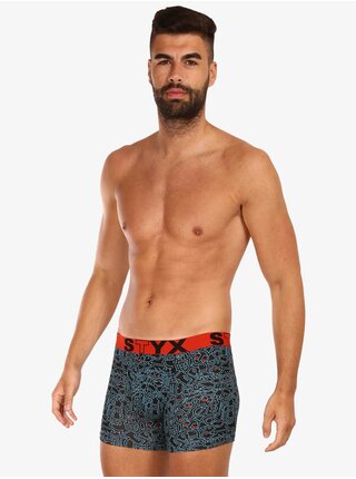 Čierne pánske vzorované boxerky Styx