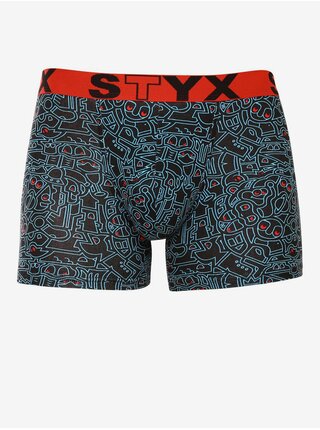 Čierne pánske vzorované boxerky Styx